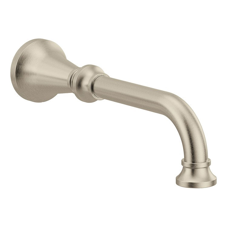 Tub Spout Colinet Non-Diverter Brushed Nickel 10 Inch Metal 1/2 Inch for Moen M-Pact Common Valve System - Image 1