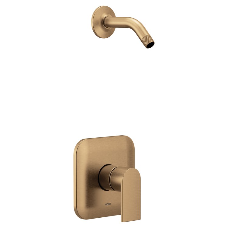 Shower Trim Genta 1 Lever Bronzed Gold ADA Less Showerhead for U130 and U140 Valve - Image 1