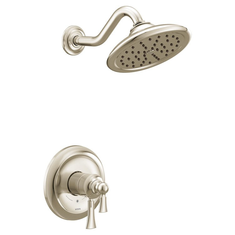 Shower Trim Wynford M-CORE 4 Series Eco-Performance 2 Lever Polished Nickel 1 Functions WaterSense ADA 1.75 Gallons per Minute Rainshower for U130/U140 Valve - Image 1