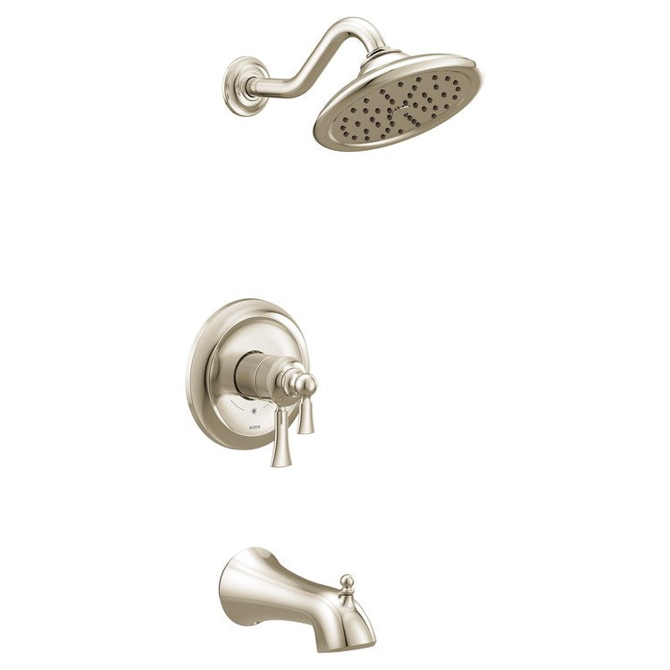 Tub and Shower Trim Wynford M-CORE 4 Series Eco-Performance 2 Lever Polished Nickel WaterSense ADA for U130 U140 Valve - Image 1