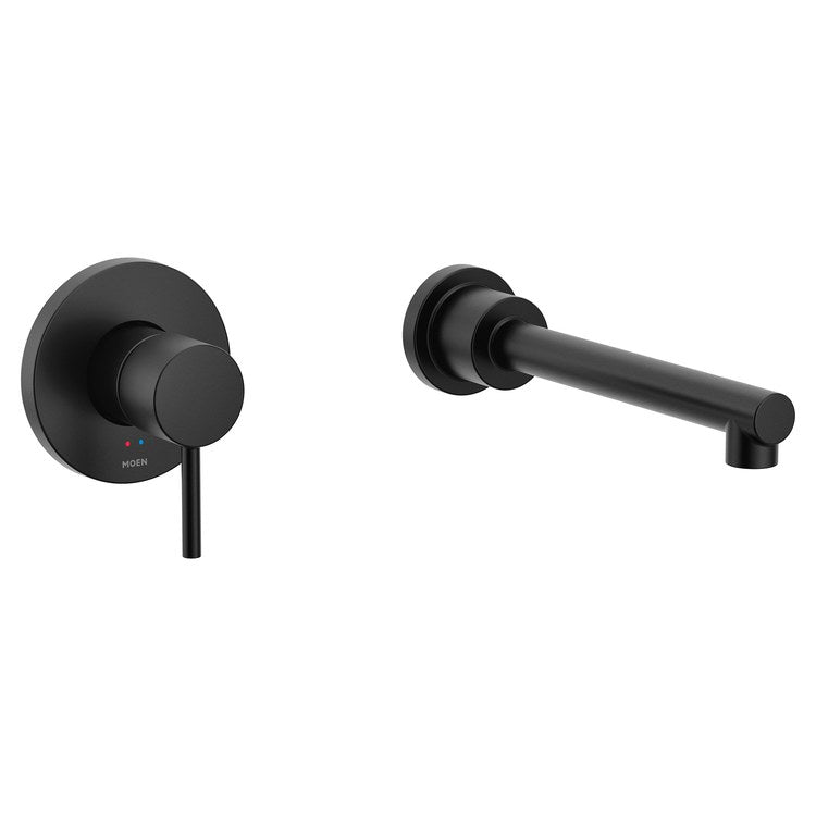 Tub Filler Trim Align 1 Lever Matte Black ADA Wall - Image 1