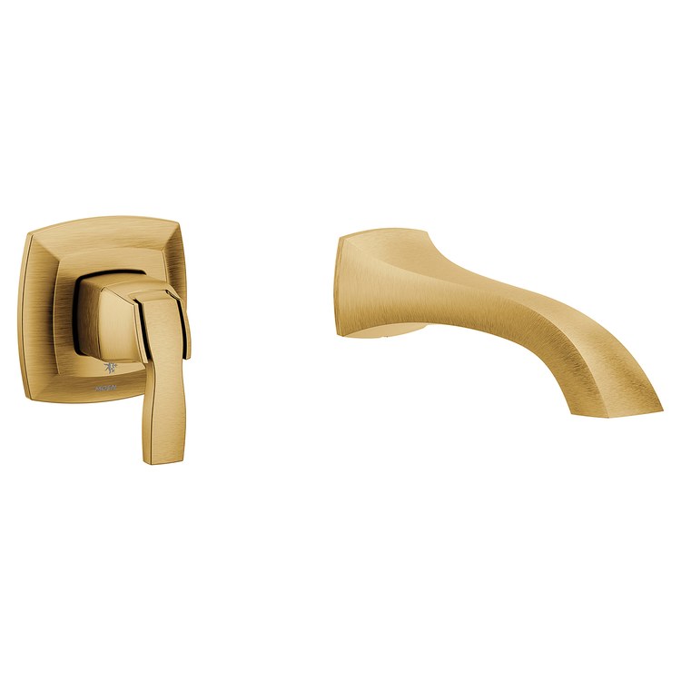 Tub Filler Trim Voss 1 Lever Brushed Gold ADA Wall - Image 1