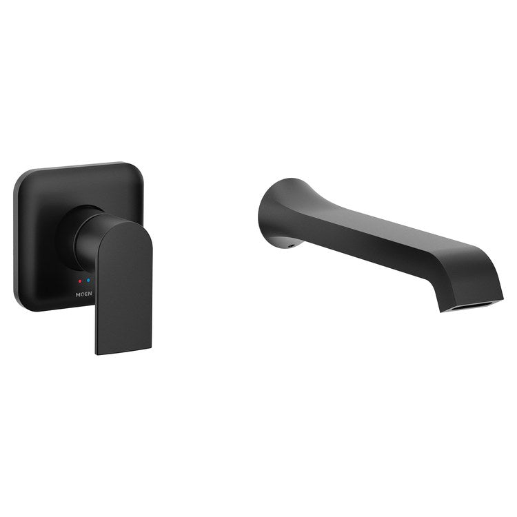 Tub Filler Trim Genta LX 1 Lever Matte Black ADA Wall 8.0 Gallons per Minute - Image 1