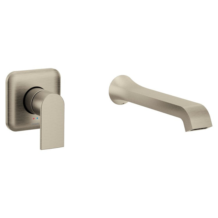 Tub Filler Trim Genta LX 1 Lever Brushed Nickel ADA Wall 8.0 Gallons per Minute - Image 1