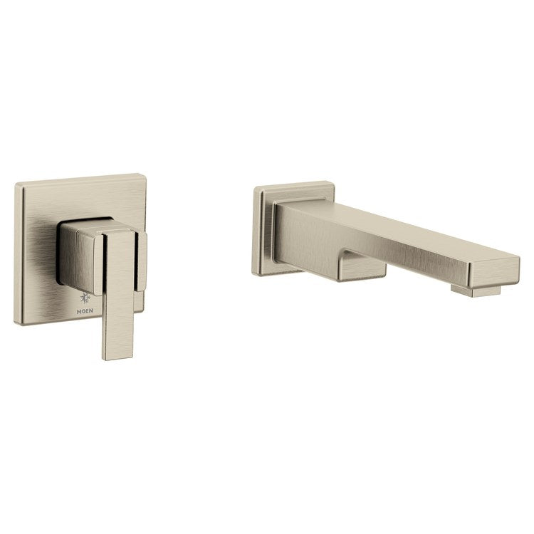 Tub Filler Trim 1 Lever Brushed Nickel ADA Wall - Image 1