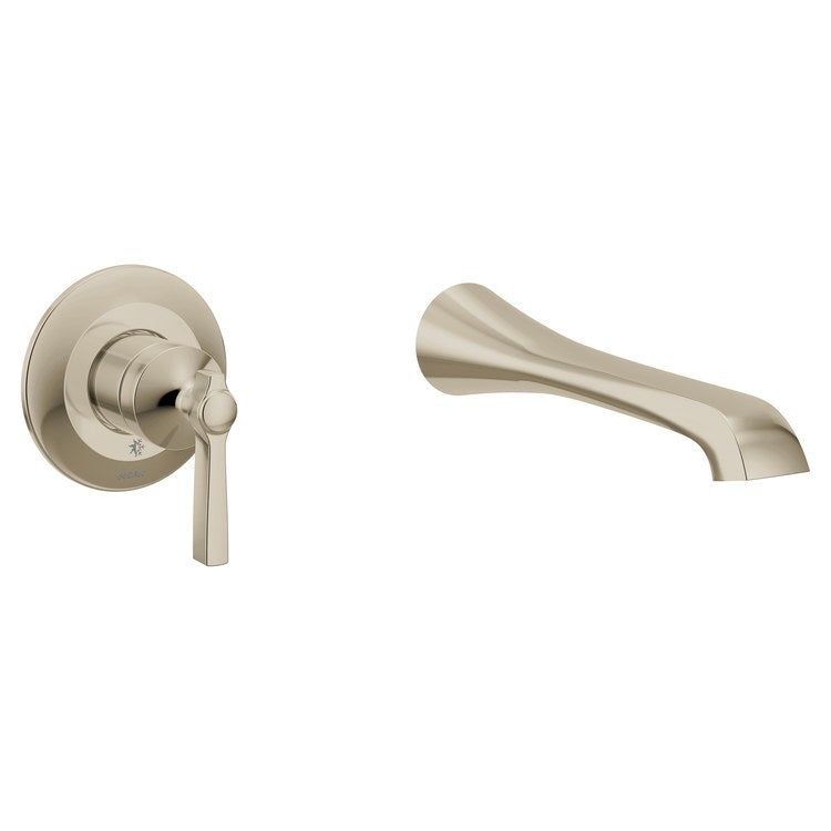Tub Filler Trim Flara 1 Lever Polished Nickel ADA Wall - Image 1