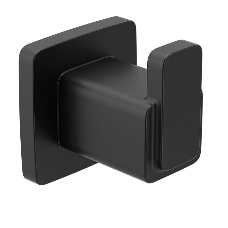 Robe Hook Iver Single Matte Black 2 Inch Wall Zinc - Image 1