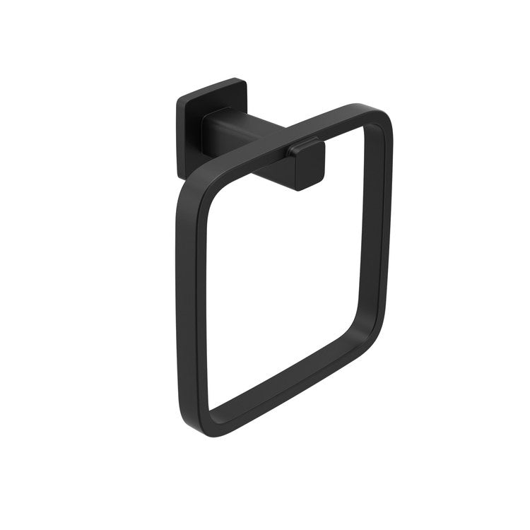 Towel Ring Iver Matte Black Zinc 3 Inch - Image 1