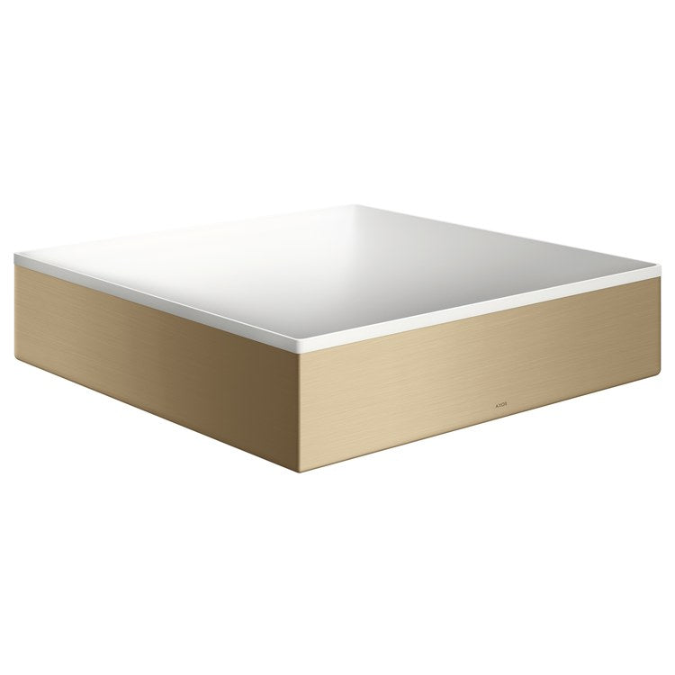 Sink Suite Basins & Bathtub 15-3/4 Inch 1 Bowl Square Less Overflow 1 Hole Brushed Bronze Vessel