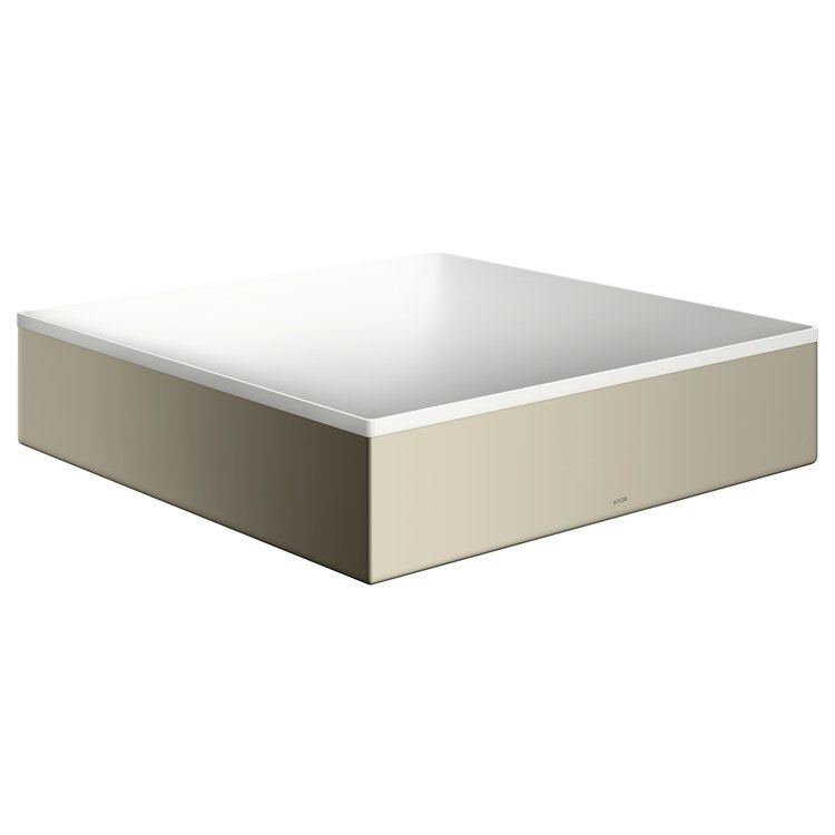 Sink Suite Basins & Bathtub 15-3/4 Inch 1 Bowl Square Less Overflow 1 Hole Polished Nickel Vessel