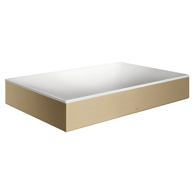 Sink Suite Basins & Bathtub 23-5/8 Inch 1 Bowl Square Less Overflow 1 Hole Brushed Bronze Vessel