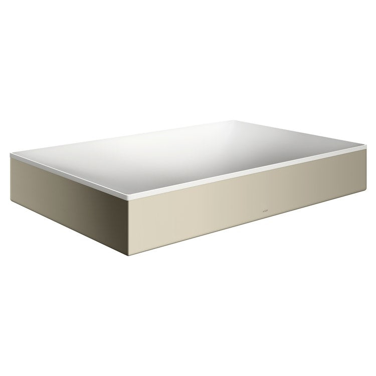 Sink Suite Basins & Bathtub 23-5/8 Inch 1 Bowl Square Less Overflow 1 Hole Polished Nickel Vessel