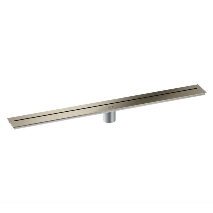 Linear Drain 31-1/2 Inch Polished Nickel 304 Stainless Steel for Shower Wall Installation - Image 1