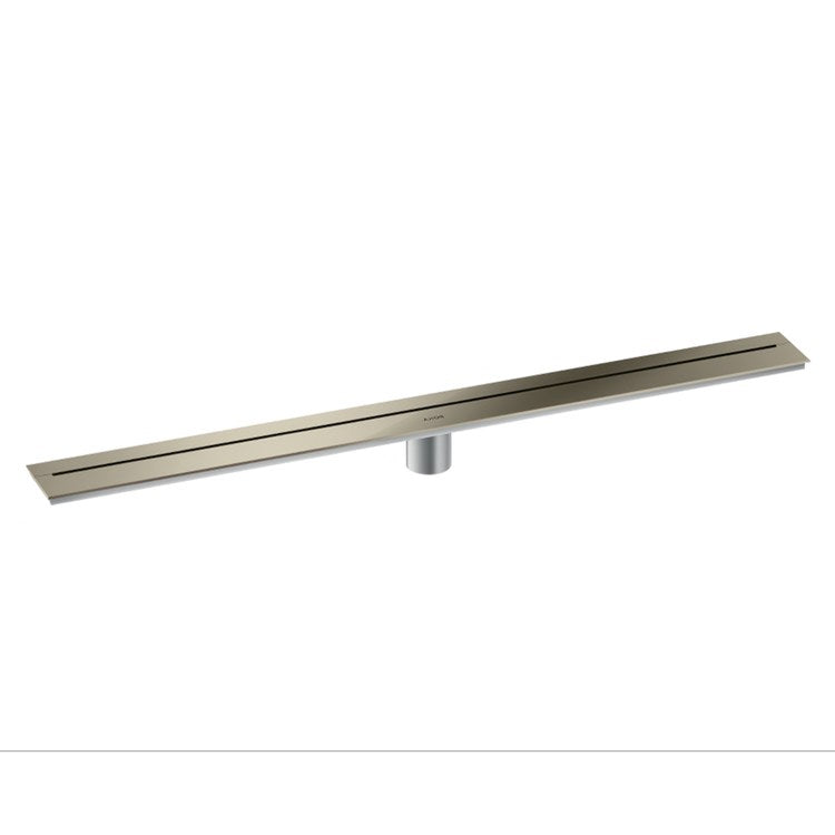 Linear Drain 35-7/16 Inch Polished Nickel 304 Stainless Steel for Shower Wall Installation - Image 1