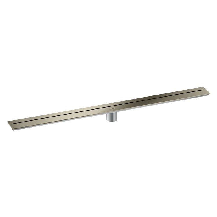 Linear Drain 39-3/8 Inch Polished Nickel 304 Stainless Steel for Shower Wall Installation - Image 1