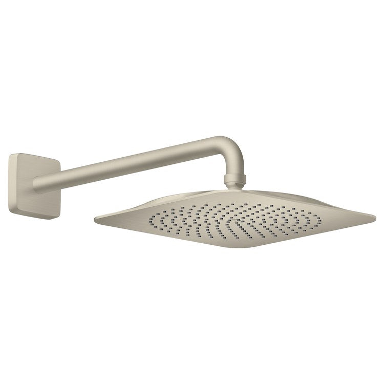 Showerhead Citterio C 270 1 Functions with Trim Brushed Nickel 10-5/8 Inch 1.75 Gallons per Minute Square