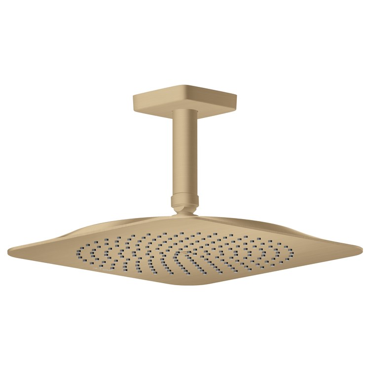 Showerhead Citterio C 270 1 Functions Brushed Bronze 10-5/8 Inch 1.75 Gallons per Minute Square Ceiling Mount - Image 1