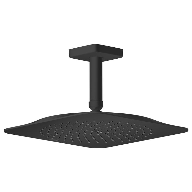Showerhead Citterio C 270 1 Functions Matte Black 10-5/8 Inch 1.75 Gallons per Minute Square Ceiling Mount