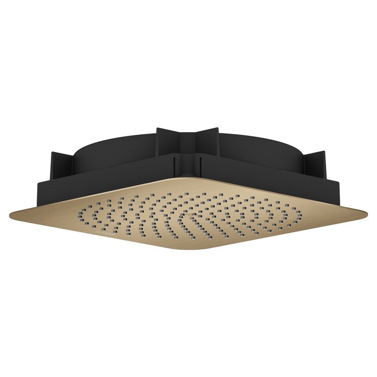 Showerhead Citterio C 270 1 Functions Brushed Bronze 10-5/8 Inch 1.75 Gallons per Minute Square Flush Ceiling Mount