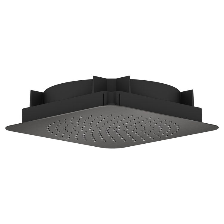 Showerhead Citterio C 270 1 Functions Brushed Black Chrome 10-5/8 Inch 1.75 Gallons per Minute Square Flush Ceiling Mount - Image 1
