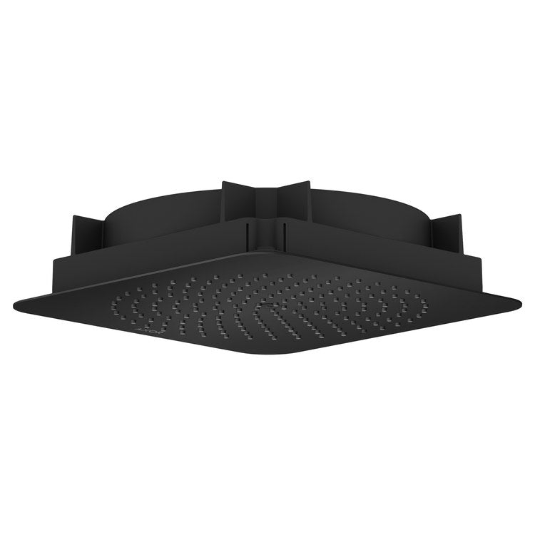 Showerhead Citterio C 270 1 Functions Matte Black 10-5/8 Inch 1.75 Gallons per Minute Square Flush Ceiling Mount