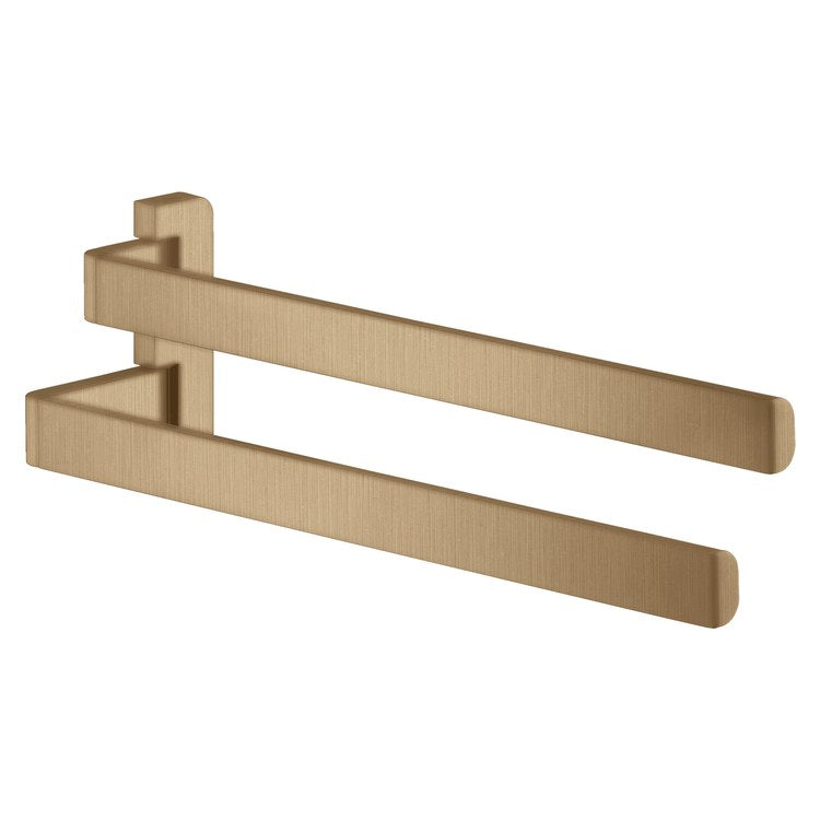 Towel Bar Universal SoftSquare 16 Inch Twin Handle Brushed Bronze Metal - Image 1