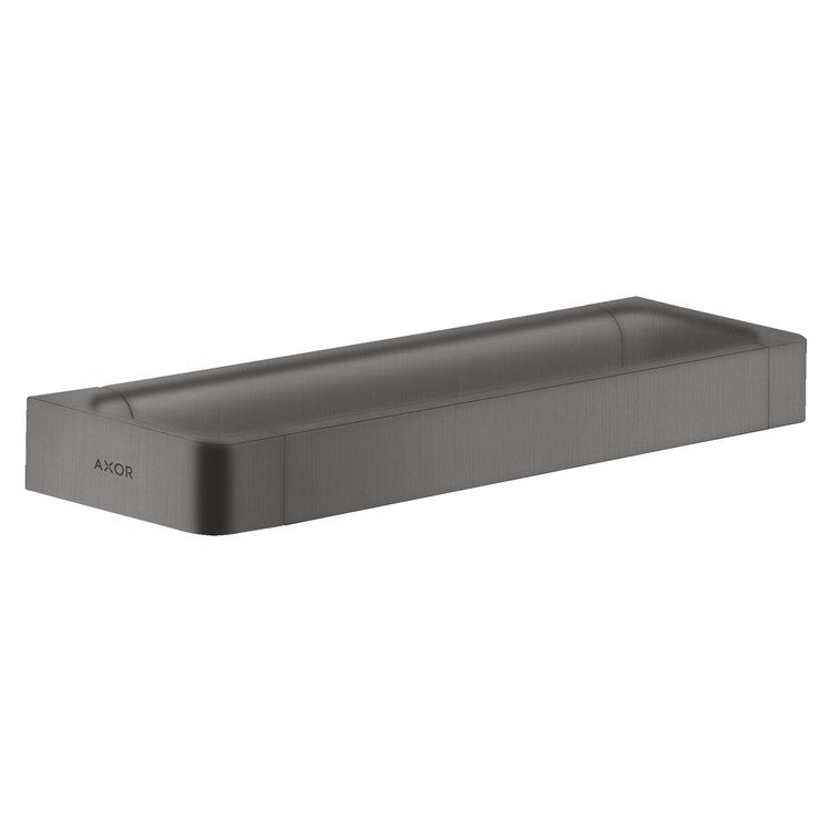 Towel Bar Universal SoftSquare 12 Inch Rail Brushed Black Chrome Metal - Image 1