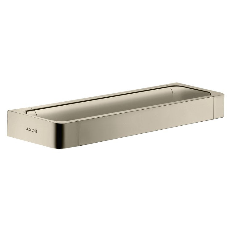 Towel Bar Universal SoftSquare 12 Inch Rail Polished Nickel Metal - Image 1