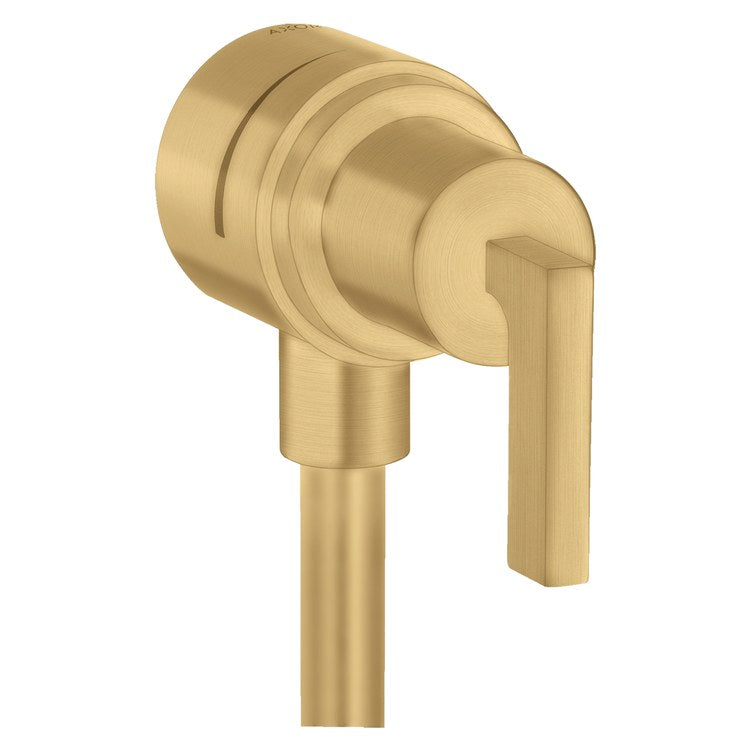 Wall Outlet Citterio with Check Valve and Volume Control Brushed Gold Optic Lever - Image 1