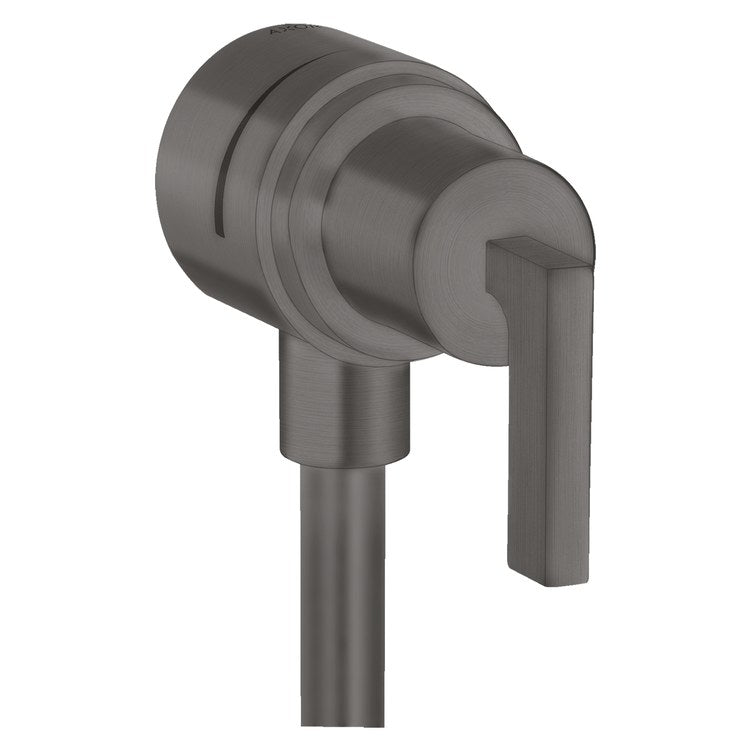 Wall Outlet Citterio with Check Valve and Volume Control Brushed Black Chrome Lever - Image 1