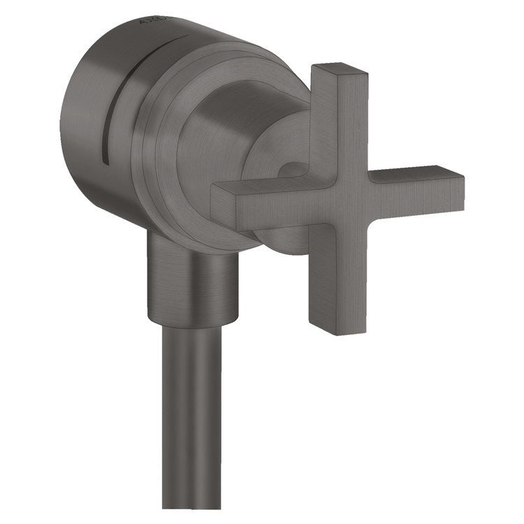 Wall Outlet Citterio with Check Valve and Volume Control Brushed Black Chrome Cross - Image 1