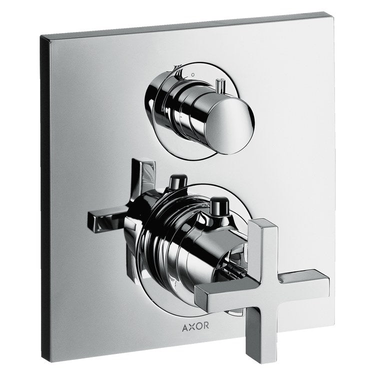 Thermostatic Valve Trim Citterio with Volume Control 2 Cross Chrome ADA - Image 1