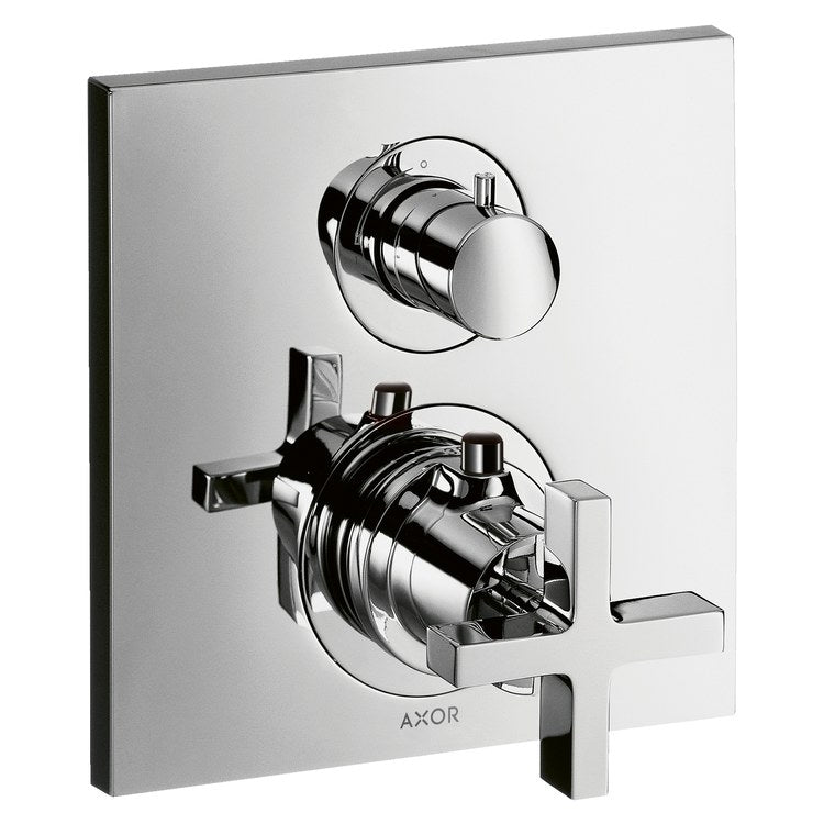 Thermostatic Valve Trim Citterio with Volume Control and Diverter for 2 Function 2 Cross Chrome ADA - Image 1