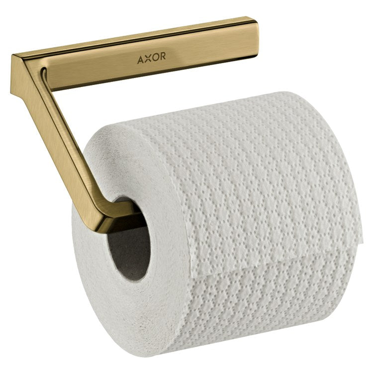 Toilet Paper Holder Universal SoftSquare Brushed Gold Optic Metal Wall Mount - Image 1