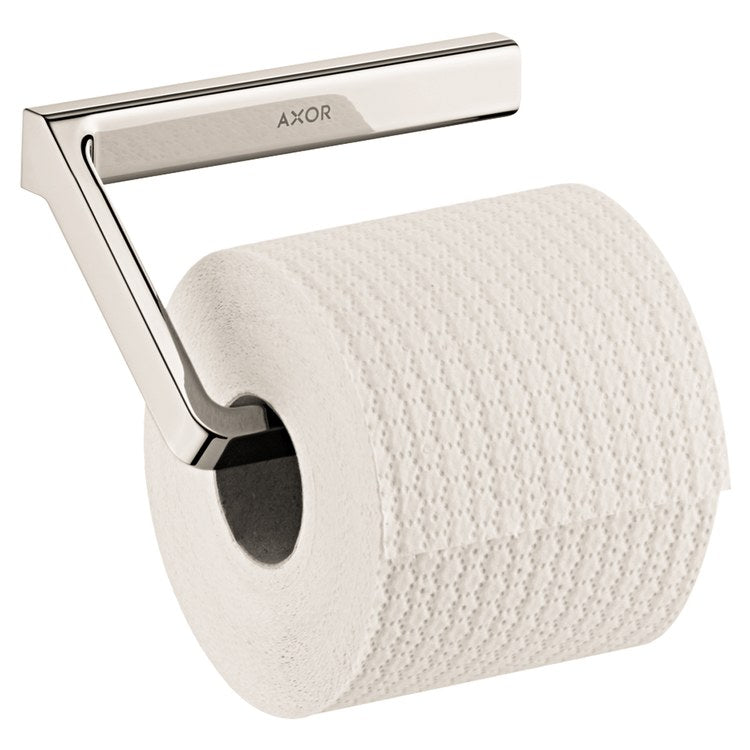 Toilet Paper Holder Universal SoftSquare Polished Nickel Metal Wall Mount - Image 1