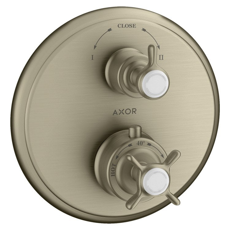 Thermostatic Valve Trim Montreux with Volume Control and Diverter for 2 Function 2 Cross Chrome - Image 1
