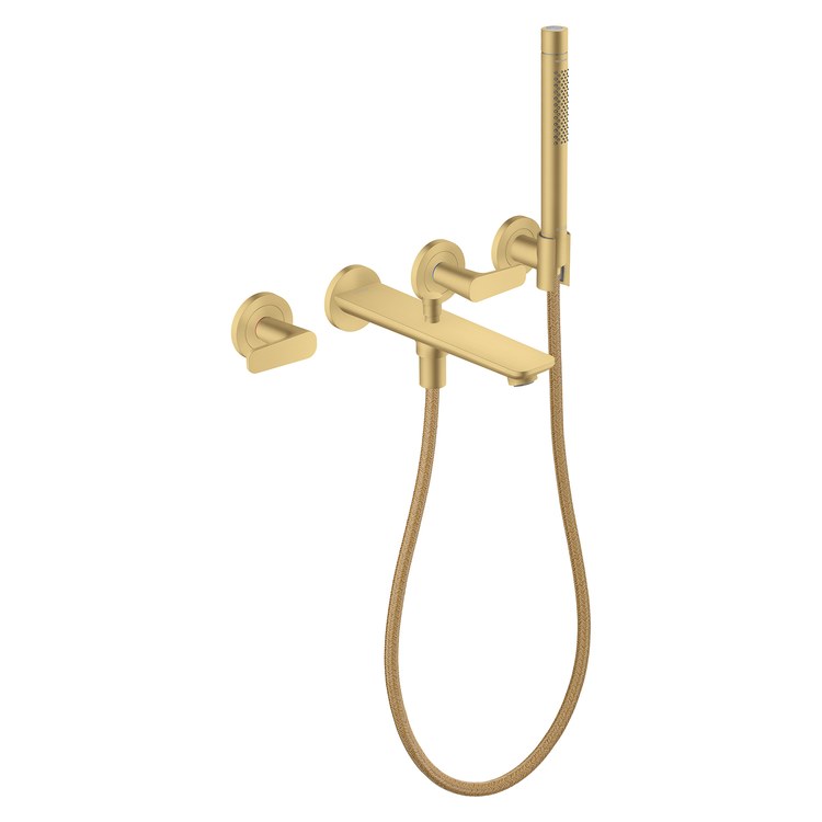 Tub Filler Trim Citterio C 2 Lever Brushed Gold Optic WaterSense 8 Inch Spread Wall Mount 5.3 Gallons per Minute - Image 1