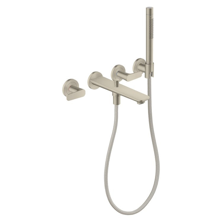Tub Filler Trim Citterio C 2 Lever Brushed Nickel WaterSense 8 Inch Spread Wall Mount 5.3 Gallons per Minute - Image 1