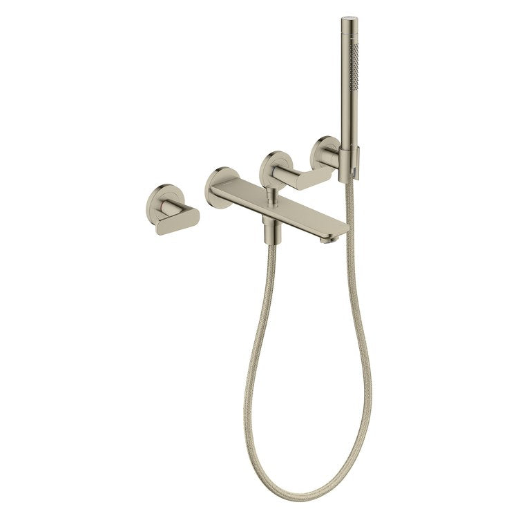 Tub Filler Trim Citterio C 2 Lever Polished Nickel WaterSense 8 Inch Spread Wall Mount 5.3 Gallons per Minute - Image 1