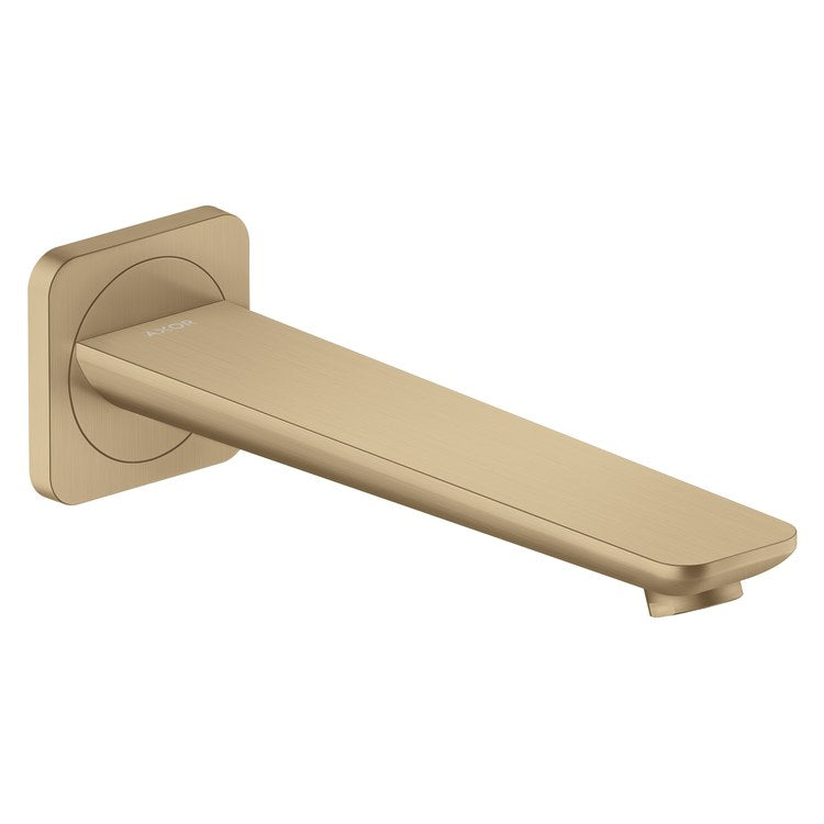 Tub Spout Citterio C Less Diverter Brushed Bronze 9 Inch 5.3 Gallons per Minute Brass 1/2 Inch NPT - Image 1