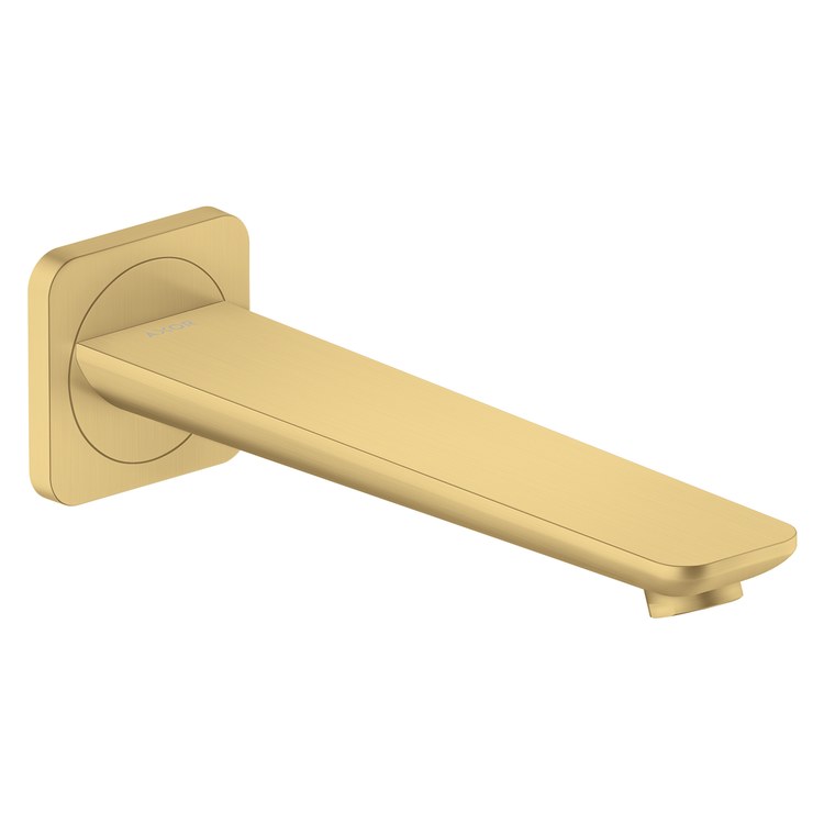 Tub Spout Citterio C Less Diverter Brushed Gold Optic 9 Inch 5.3 Gallons per Minute Brass 1/2 Inch NPT