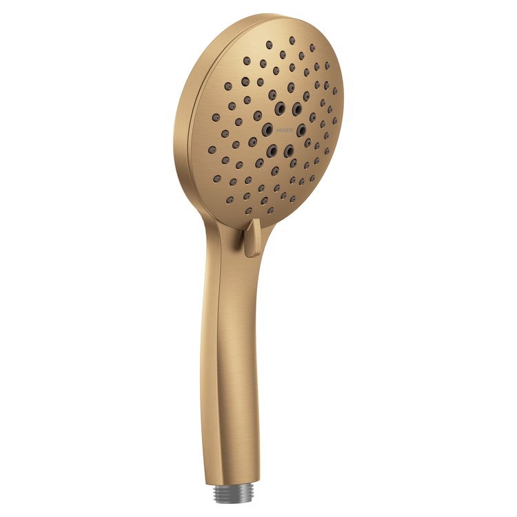 Handshower Brushed Gold 5 Functions Eco-Performance Full Spray Downpour Relaxing Massage Massage Rinse WaterSense 1.75 Gallons per Minute 4-3/8 Inch - Image 1