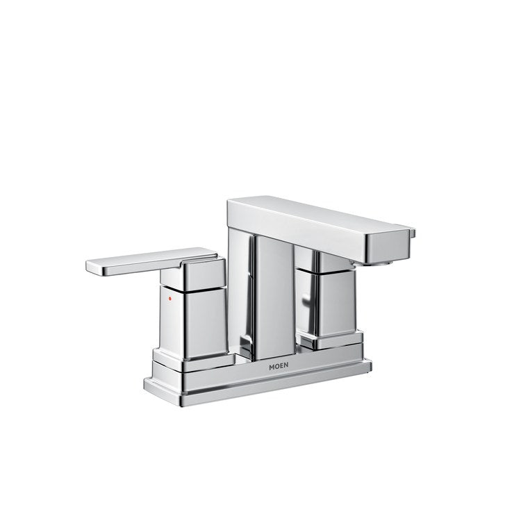 Lavatory Faucet Iver Centerset 4 Inch Spread 2 Lever ADA WaterSense Chrome 1.0 Gallons per Minute Rigid Pop-Up 3 Hole - Image 1