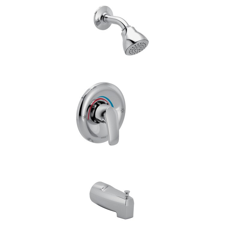 Tub and Shower Valve Trim Chateau 1 Lever Chrome WaterSense ADA with 1.75 GPM Eco-Performance Spray Head