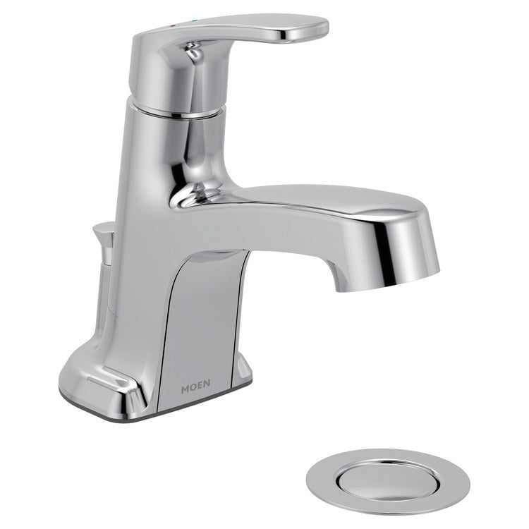 Lavatory Faucet Chateau 1 Lever ADA WaterSense Chrome 1.2 Gallons per Minute Rigid 50/50 Pop-Up 1 Hole