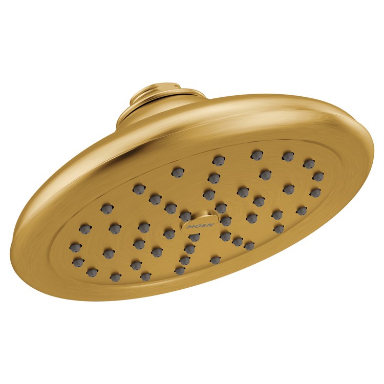 Showerhead 1 Functions Eco-Performance Brushed Gold 7 Inch 1.75 Gallons per Minute Full Spray with Immersion Rainshower Technology - Image 1