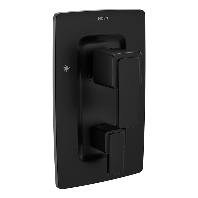 Valve Trim Iver with Diverter Connection 2 Lever Matte Black ADA for 2521 2551 2571 2581 Valve