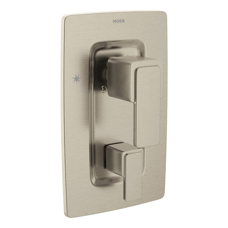 Valve Trim Iver with Diverter Connection 2 Lever Brushed Nickel ADA for 2521 2551 2571 2581 Valve