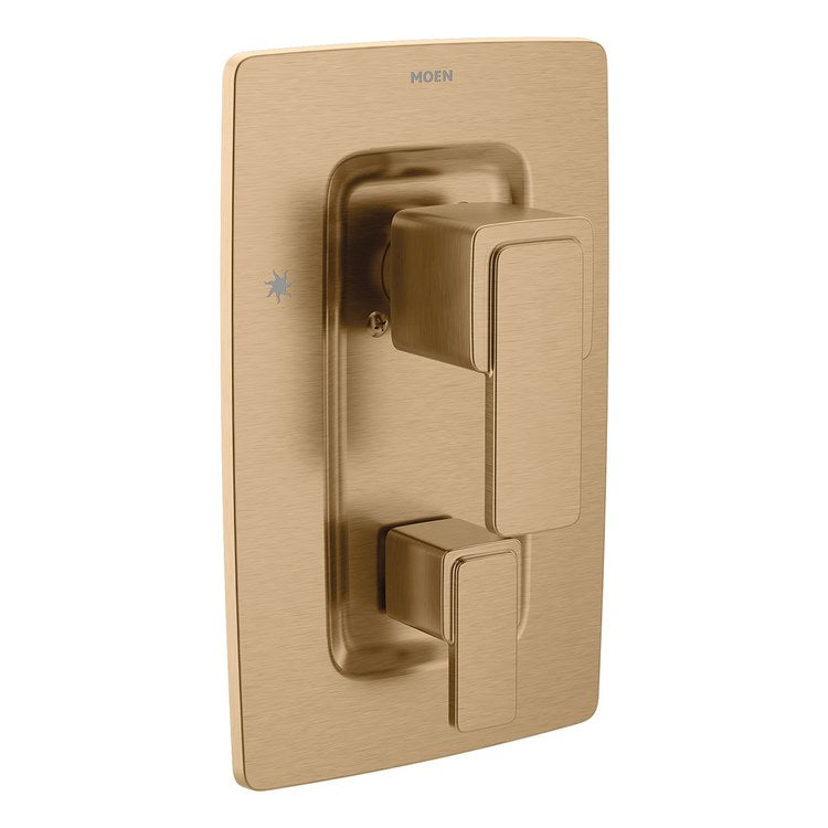 Valve Trim Iver with Diverter Connection 2 Lever Bronzed Gold ADA for 2521 2551 2571 2581 Valve