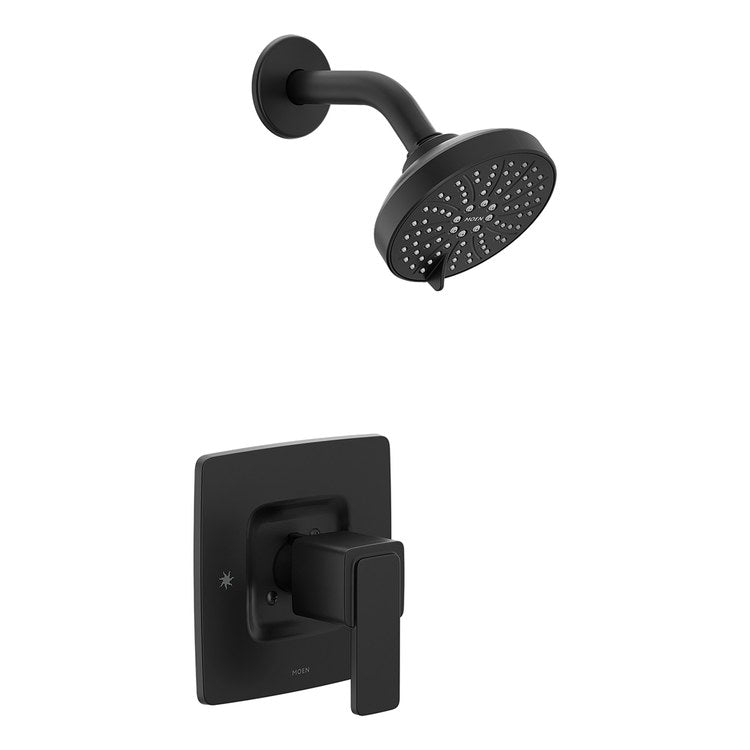 Shower Trim Iver Posi-Temp 1 Lever Matte Black 6 Functions WaterSense ADA 1.75 Gallons per Minute for 62300/2500 Valve - Image 1